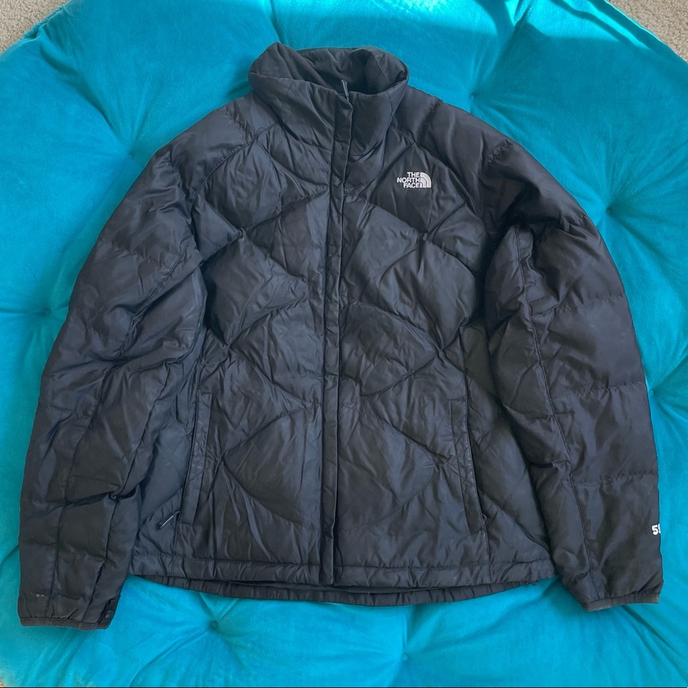 North face black 75% down coat
